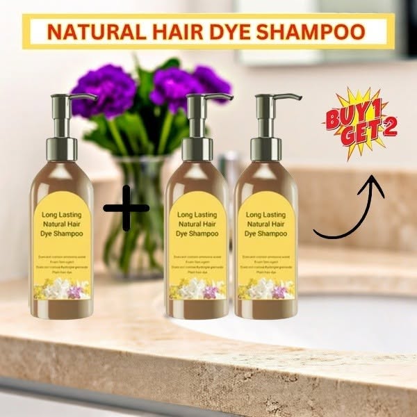 Japanese Long Lasting Natural Hair Dye Shampoo ( Buy 1 get 2 Free )